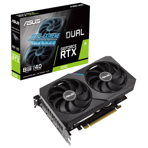 Placa gráfica Asus Dual GeForce RTX 3050 8GB GDDR6 NVIDIA - PCIe 4.0, HDMI, DVI-D, DisplayPort - Asus PH-RTX3050-8G-V2