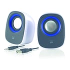 EWENT COLUNAS 2.0 5W RMS VOLUME CONTROL USB POWERED WHITE/BLACK - Ewent EW3513