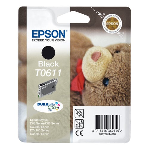 Cartucho de tinta preto original Epson T0611 - C13T06114010 - Epson C13T06114010