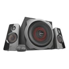 Colunas Trust Gaming GXT 38 Tytan 2.1 120W - Subwoofer de madeira 30W - Cabo 1.40m - Cor preta - Trust 19023