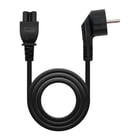 Cabo de Alimentação Nanocable CEE7 Angular Macho para M-C5 Fêmea Trebol 2m - Cor Preto - Nanocable 306558