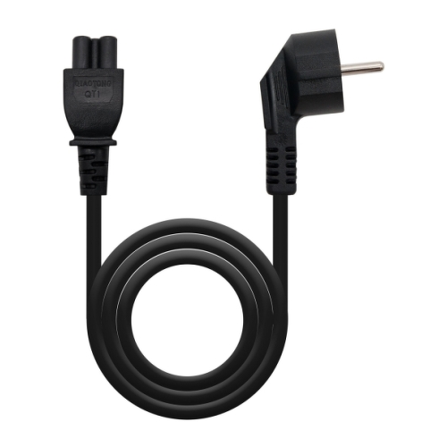 Cabo de Alimentação Nanocable CEE7 Angular Macho para M-C5 Fêmea Trebol 2m - Cor Preto - Nanocable 306558