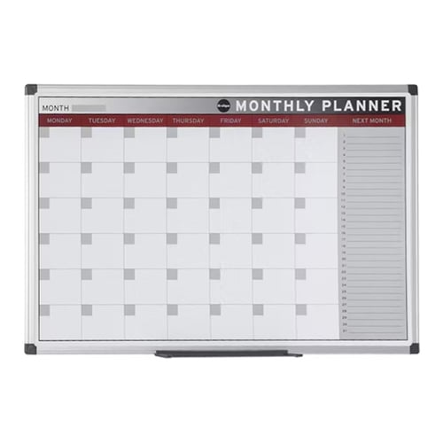 Quadro Branco 60x45cm Magnético Plano Mensal GA0236170 - Bi-Office 340GA0236170