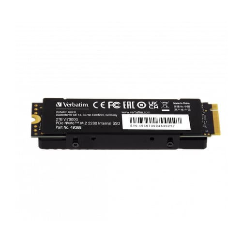 VERBATIM SSD VI7000 2TB PCIE NVME M.2 (7000MB/S) C/DISSIPADOR - Verbatim 49368