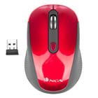 Rato sem fios NGS Haze USB 1600dpi - 3 botões - Utilização ambidestra - Vermelho/Preto - NGS HAZERED