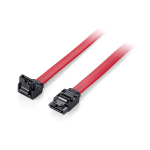 Equip Cabo plano SATA de 6 Gbps, 1,0 m, com fecho metálico, incluindo 1 conector angular - Equip 111903