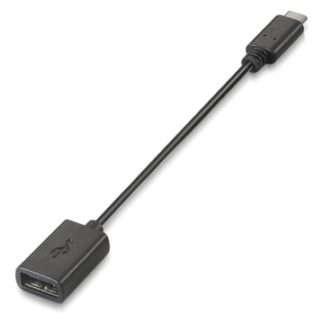 Cabo Aisens USB 2.0 3A - Tipo USB-C/M-A Fêmea - 15cm - Preto - Aisens A107-0059