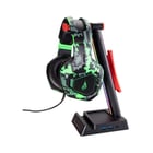 SUREFIRE GAMING SUPORTE 2xHEADSET VINSON N2 RGB LEDS C/ HUB 2xUSB3 1xUSB-C BLACK - SureFire 48847