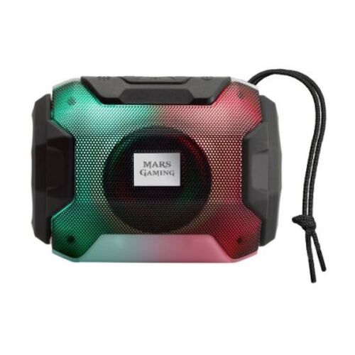 Mars Gaming MSBAX Altifalante Bluetooth 5.0 de 10 W - Iluminação RGB - USB, ranhura para MicroSD - Autonomia até 8h - Mãos livres - Estojo de transporte - Mars Gaming MSBAX