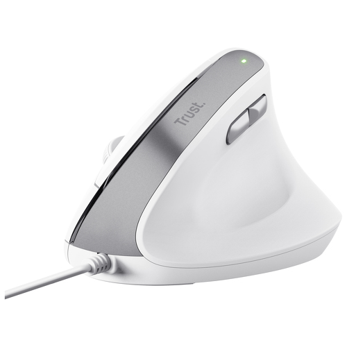 Rato TRUST ergonomic wired BAYO II white - 25397 - Trust MOUTRU25397