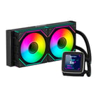 Kit de arrefecimento líquido Abysm Oceanic LCD 240 ARGB - 2 ventoinhas de 120 mm - Iluminação ARGB - Ecrã LCD de 2,8" - Bomba de 2500 rpm - Tubos de 350 mm - Cor preta - Abysm 298832