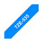 Fita Laminada 12mmx8mts Fundo Azul / Texto Branco - Brother BROTZ535