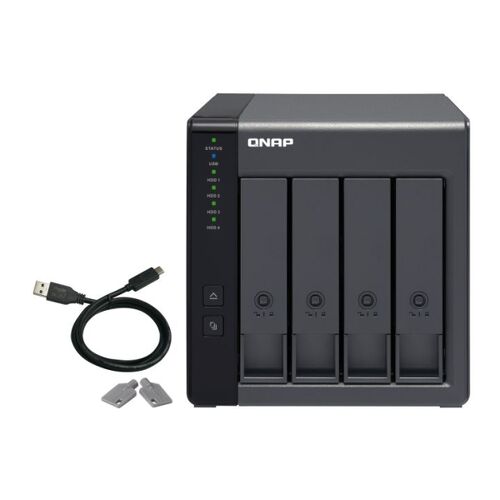 QNAP Expansion Enclosure 4-bay 3.5" SATA HDD USB 3.0 type-C hardware RAID - TR-004 - QNAP TR004