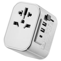 EWENT ADAPTADOR VIAGEM UNIVERSAL SCHUKO PARA VARIOS 2xUSB 1xUSB-C - Ewent EW1475