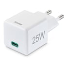 Carregador USB-C PD/QC 25W Rápido Mini-charger Branco - Hama HAM201652