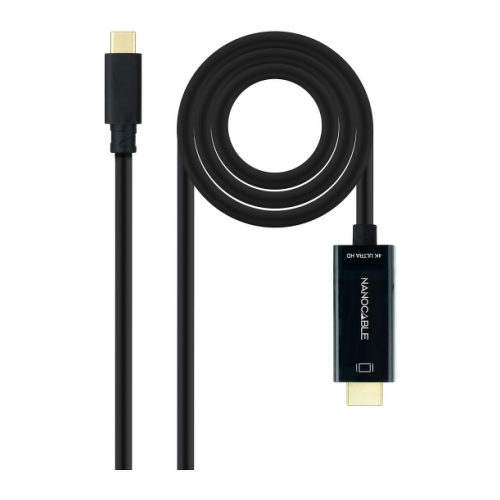Cabo Conversor Nanocable USB-C para HDMI 4K a 60 Hz - USB-C/M-HDMI/M - 5 m - Preto - Nanocable 10.15.5105