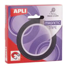 Fita adesiva magnética Apli 19mm x 25m - Fácil de cortar - Forte aderência - Versátil e reutilizável - Preto - APLI 17724