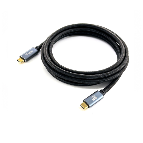 Equip Cabo USB 3.2 Gen 2 C a C, macho-macho, 1,0 m, 10 Gbps, 4K/60 Hz, 5 A (100 W), preto - Equip 128357