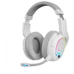 Auscultadores MARS GAMING MHW-100 WIRELESS ARGB HEADPHONES, DETACH MIC, ENC NOISE CANCEL, WHITE - Mars Gaming MHW100W