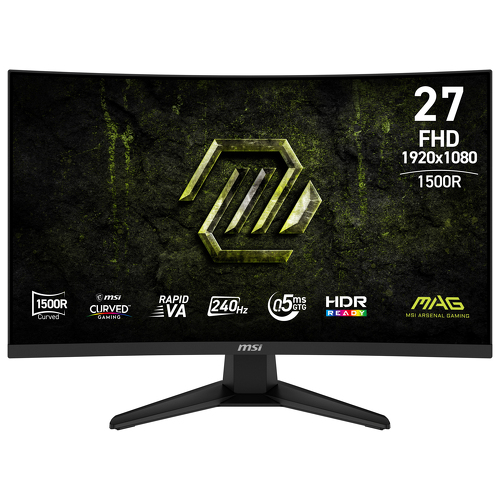 Monitor Gaming MSI MAG 275CF X24, 27 polegadas, 1920x1080 FHD, 1xDisplayPort 1.2a, 2xHDMI 2.0b - MSI 9S6-3CE91H-012