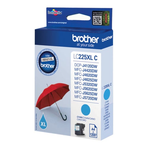 Tinteiro de tinta cião de alta capacidade - Brother LC225XLCBP