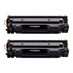 Cartuchos de Toner Genéricos Canon 728/725/712/713/726 Preto Pacote com 2 Cartuchos de Toner - Substitui 3500B002/3484B002/1870B002/1871B002/3483B002 - Canon HT-CE285A(U)-2