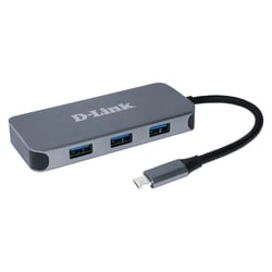 Hub USB-C da D-Link com 3x USB 3.0, 1x USB-C, 1x HDMI 4K, 1x RJ45 - D-Link DUB-2335
