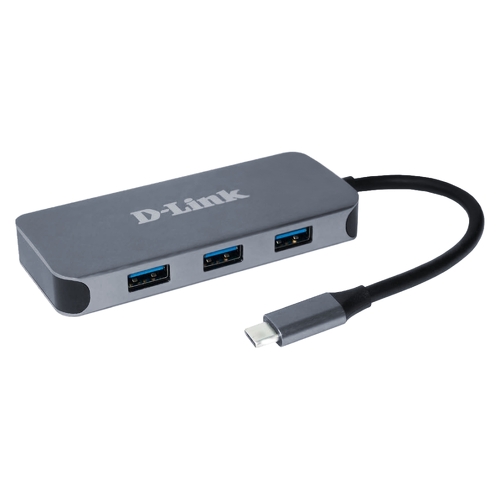 Hub USB-C da D-Link com 3x USB 3.0, 1x USB-C, 1x HDMI 4K, 1x RJ45 - D-Link DUB-2335