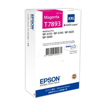 Epson T7893 tinteiro 1 unidade(s) Original Rendimento Extremamente (Super) Alto Magenta - Epson C13T789340