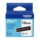 Fita Btag-335, 12mm, branco sobre preto - Brother BTAG-335