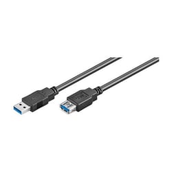 Ewent EW-100203-010-N-P cabo USB 1 m USB 3.2 Gen 1 (3.1 Gen 1) USB A Preto - Ewent EW-100203-010-N-P