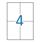 Etiquetas brancas permanentes Apli 105 x 148 mm - 20 folhas - Resistente às intempéries - APLI 166816