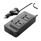 Inversor de potência XO 200W - Frequência de saída 50 Hz - Indicador LED - Proteção contra sobrecarga e curto-circuito - Saída USB e Tipo C - Correção da forma de onda - Cor preta - XO 289712