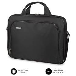 Pasta Subblim em poliéster Oxford para trabalhos pesados - Interior almofadado e reforçado - Dois compartimentos separados - Bolso exterior de grande capacidade - Alça de ombro ajustável e amovível - Subblim 234162