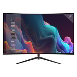 MARS GAMING MV-27C 1MS 200HZ FHD 1920 1080 CURVED 27INCH FRAMELESS SLIM MONITOR FREESYNC & GSYNC SUPPORT HDR10 TECHNOLOGY HDMI 3.5MM - Mars Gaming MV27C