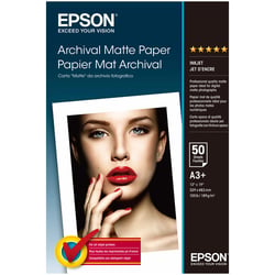 EPSON Matte archival paper inkjet 192g/m2 A3+ 50 sheets 1-pack - Epson C13S041340