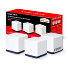 Sistema Mercusys H50G Wi-Fi Mesh AC1900 - 3 unidades Halo - Cobertura até 550 m² - Roaming contínuo - Mercusys 150579