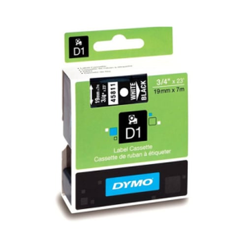 Fita Gravacao Dymo 19mmX7m Texto Branco / Fundo Preto (45811) - Dymo 12745811