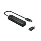 Hub USB-A 3.0 da Conceptronic com adaptador 4x USB-A 3.0 + USB-C - Caixa em alumínio - Conceptronic HUBBIES06B
