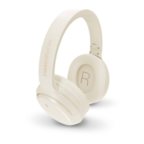 Fones de ouvido Bluetooth Energy Sistem Rizz - Conexão multiponto - Bateria com duração de até 50 horas - Graves profundos - Faixa de cabeça acolchoada ajustável - Assistente de voz - Cor creme - Energy Sistem 459698