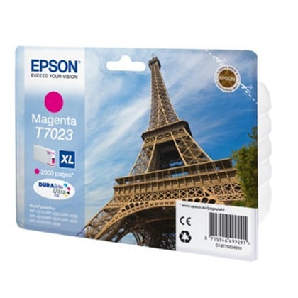 Epson Eiffel Tower Série WP4000/4500 Tinteiro XL Magenta C13T7023 2k - Epson C13T70234010