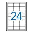 Apli Embalagem de 2.400 etiquetas brancas com bordos rectos 64,6 x 33,8 mm - Autocolante amovível - Adequado para impressora e fotocopiadora - APLI 205106