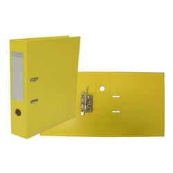 Bismark A-Z PVC A4 A4 Lombada 75mm - Resistente - Porta-cartões na lombada - Guias metálicas para cartões no bordo inferior - Mecanismo de alavanca - Cor amarela - Bismark 314188