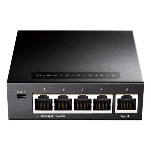 Switch Cudy GS105 5 portas Gigabit Adaptativo 10/100/1000 Mbps - Cudy 216696