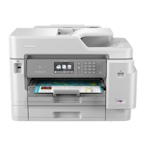 Impressora multifunções de tinta A4 profissional WiFi com impressão até A3. Frente e verso A4 em todas as funções, alta capacidade de papel e Tinteiros XL opcionais de alta capacidade para reduzir o custo por página - Brother MFC-J5945DW