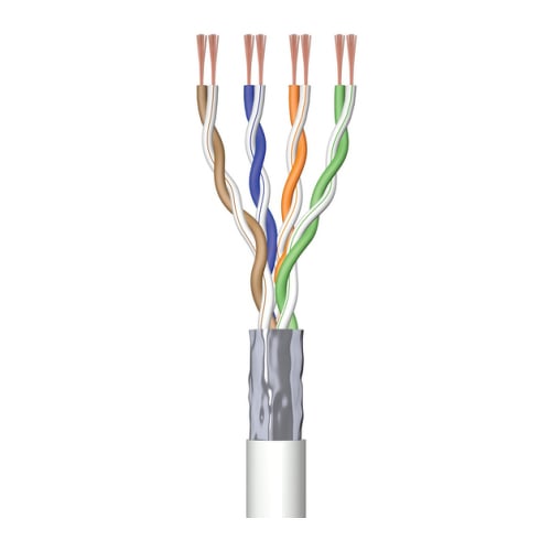 EWENT BOBINE CABO REDE CAT6 F/UTP AWG23/1 CCA 305MT CINZA - Ewent IM1220