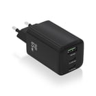 Carregador Aisens USB-C 65W - Alta eficiência energética - Tecnologia AI para carregamento rápido - Várias protecções de segurança - Compatível com USB-C e USB-A - Carregamento simultâneo de 3 dispositivos - USB-C e USB-A - Carrega 3 dispositivos em simultâneo - Aisens 284902