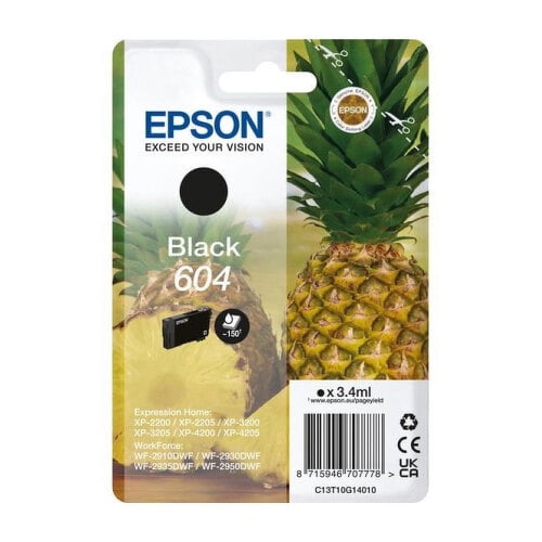 EPSON TINTEIRO PRETO 604 XP2200/05/3200/05/4200/05/WF2910/30/35/50 - Epson C13T10G14020