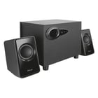 Altifalantes Trust Avora USB 2.1 18W - Subwoofer de madeira - Controlo de volume e graves - Entrada Jack de 3,5 mm - Cor preta - Trust 20442