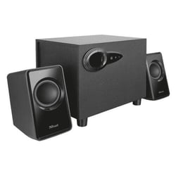Altifalantes Trust Avora USB 2.1 18W - Subwoofer de madeira - Controlo de volume e graves - Entrada Jack de 3,5 mm - Cor preta - Trust 20442